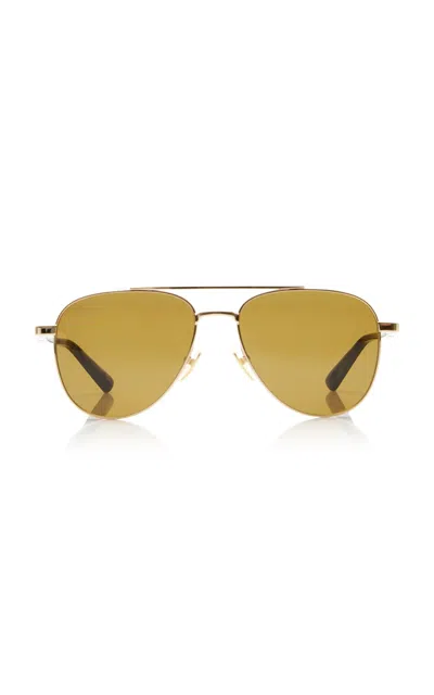 Gucci Aviator-frame Sunglasses In Gold