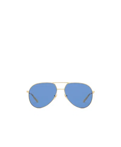 Gucci Aviator-frame Tinted Lenses Sunglasses In Blue