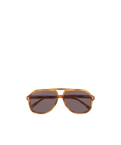 Gucci Aviator-frame Tortoiseshell Sunglasses In Gold