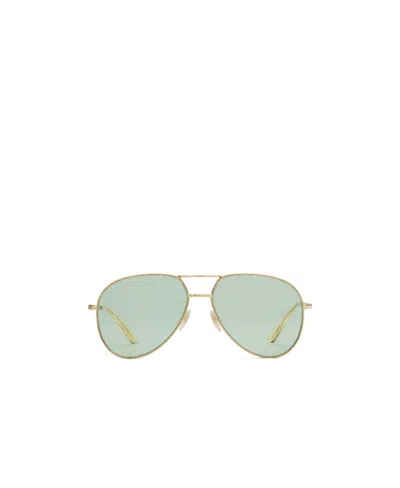 Gucci Aviator Metal Sunglasses In Green