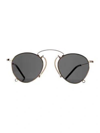 Pre-owned Gucci Aviator Mirrored Sunglasses In Gold
