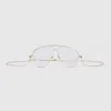 Gucci Aviator Optical Frame In Gold