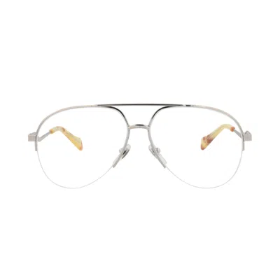 Pre-owned Gucci Aviator Optical Glasses 'silver/transparent' | Women's Size Onesize