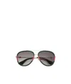 Gucci Aviator Shaped Sunglasses In Multicolor