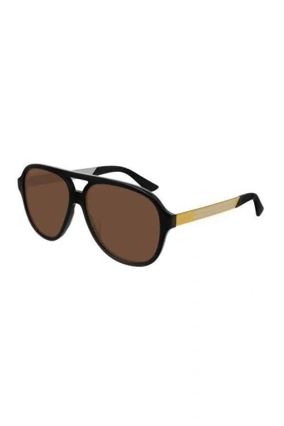 Gucci Aviator Sunglasses 59mm For Men In Brown