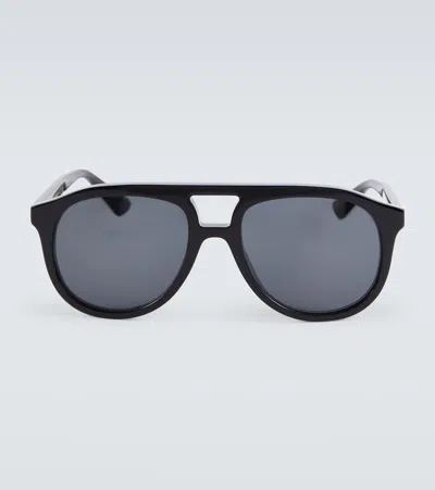 Gucci Aviator Sunglasses In Black