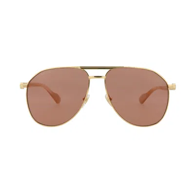 Pre-owned Gucci Aviator Sunglasses 'gold/brown' | Men's Size Onesize