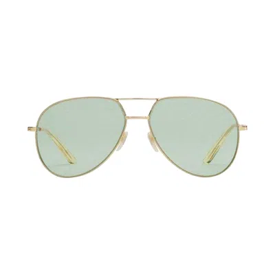 Pre-owned Gucci Aviator Sunglasses 'green/gold' | Women's Size Onesize
