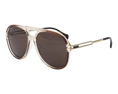 Pre-owned Gucci Aviator Sunglasses In Green/brown (gg1104s/002)