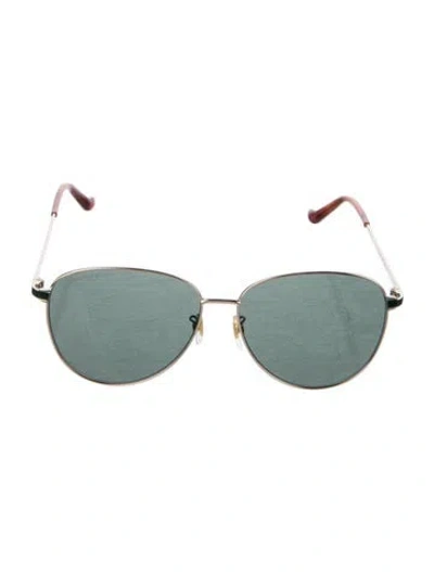 Pre-owned Gucci Aviator Tinted Sunglasses