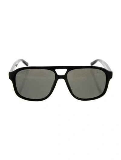 Pre-owned Gucci Aviator Tinted Sunglasses In Black