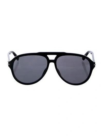 Pre-owned Gucci Aviator Tinted Sunglasses In Black