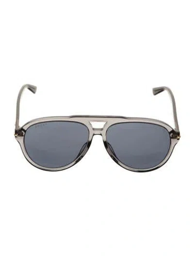 Pre-owned Gucci Aviator Tinted Sunglasses W/ Tags In Blue