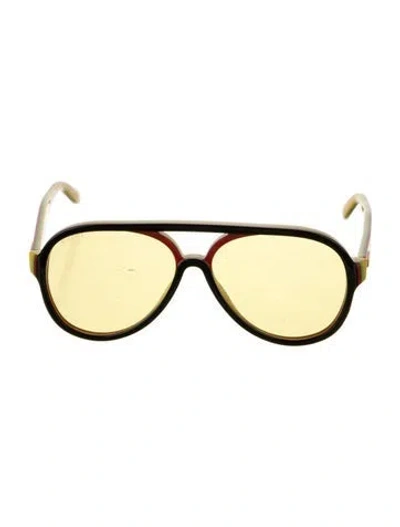 Pre-owned Gucci Aviator Tinted Sunglasses W/ Tags In Multi