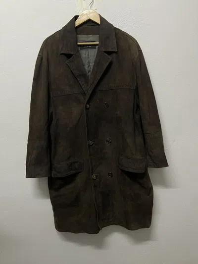 Pre-owned Gucci Aw 1998  By Tomford Suede Leather Coat In Brown