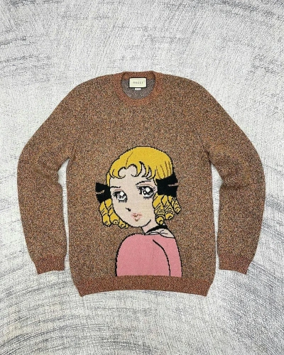 Pre-owned Gucci Aw18 Chikae Ide Anime Sweater In Multicolor