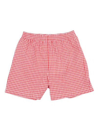 Gucci B Bermuda Small Vichy Armure In Red