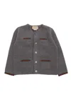 Gucci B L/s Cardigan Wo Moss St W/we In Gray