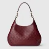 Gucci B Medium Shoulder Bag In Bordeaux
