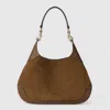 Gucci B Small Shoulder Bag In Brown