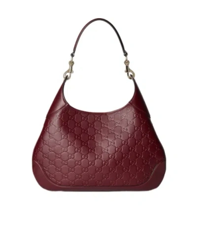 Gucci B Medium Shoulder Bag In Red