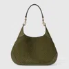 Gucci B Small Shoulder Bag In Green