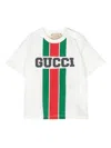 Gucci Web T-shirt (3-36 Months) In New White Mc