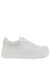 Gucci Gg Fabric And Leather Sneakers In White