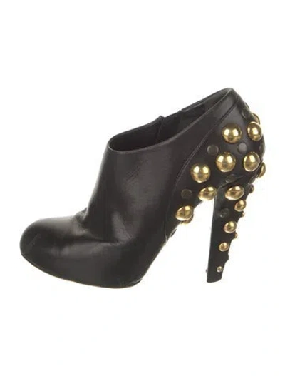 Pre-owned Gucci Babouska Studded Ankle Boot Leather Boots In Multi