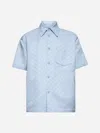 Gucci Baby Blue Gg Cotton Oversized Shirt