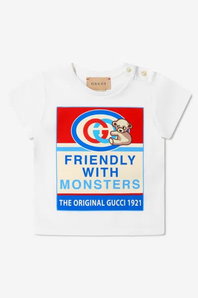 Gucci Kids'  Baby Boys Cotton Jersey T-shirt 12 - 18 Months White By Childsplay Clothing