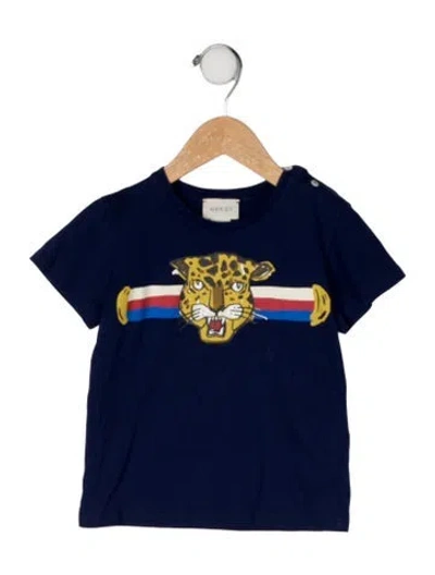 Pre-owned Gucci Baby Boys Short Sleeve T-shirt In Blue