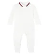 Gucci Ivory Babygrow For Babykids With Web Detail In White
