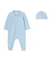 Gucci Baby Cotton Two-piece Gift Set In Blue