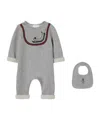 Gucci Baby Cotton Two-piece Gift Set In Gray