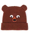 Gucci Baby Embroidered Wool Beanie In Brown