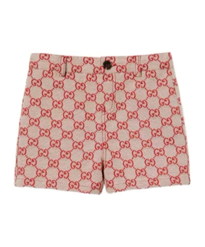 Gucci Kids' Children's Gg Canvas Shorts In Red
