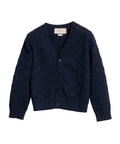 Gucci Baby Gg Cotton Sweater In Blue