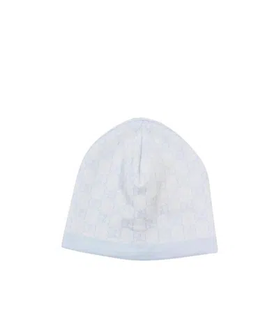 Gucci Baby Gg Pattern Wool Hat In Blue