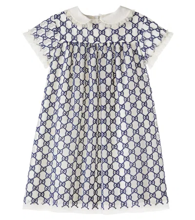 Gucci Kids' Baby Gg Tulle Dress In Multi