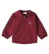 Gucci Baby Gg Twill Jacket In Red
