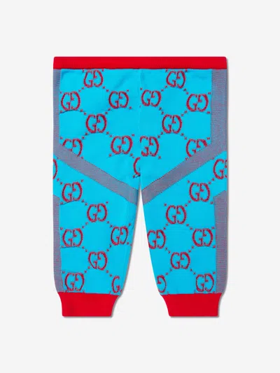 Gucci Kids' Baby Girls Gg Logo Leggings In Blue