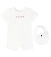 Gucci Baby Logo Cotton Bodysuit And Bib Set