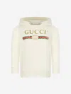 GUCCI BABY LOGO PRINT HOODIE 18 - 24 MTHS WHITE