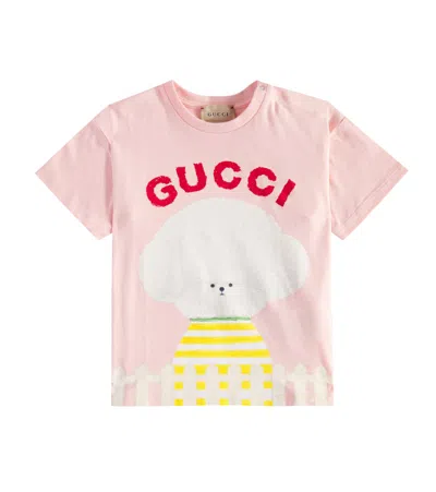 Gucci Kids' Baby Printed Cotton Jersey T-shirt In Pink