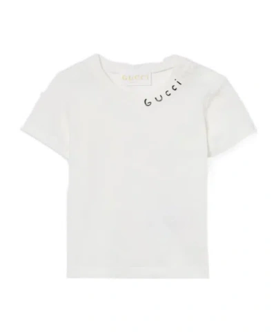 Gucci Baby Printed Cotton T-shirt In White