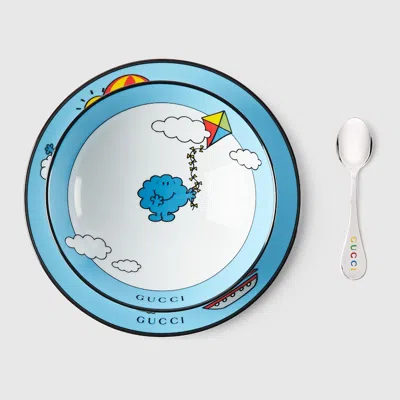 Gucci Baby-set Aus Porzellan In Blue