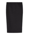 Gucci Women's Horsebit Wool Midi Skirt In Dark Grey And Light Gray