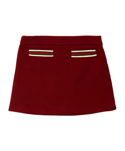 Gucci Back Waist Elastic Skirt In Red