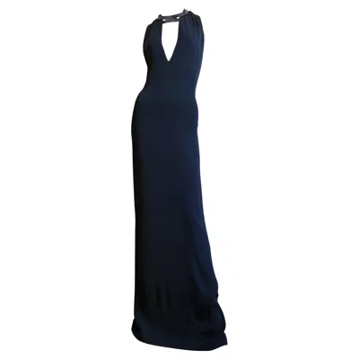 Pre-owned Gucci Backless Silk Halter Gown S/s 2010 In Black